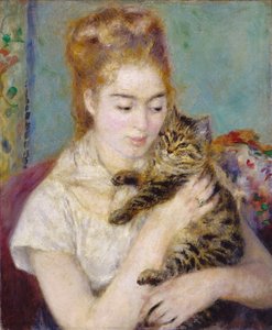 Vrouw met een kat